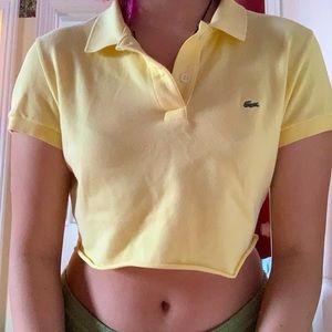 cropped gater polo shirt